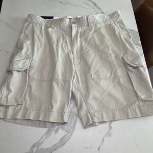 Polo Ralph Lauren Cargo Shorts Big & Tall 44B (42) Beige Tan Cotton 10" NWT